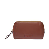 The Bridge - Beauty case  doppia zip in pelle Ines, Marrone